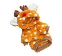 Puppy Christmas Elk Outfit - Christmas Dog Costume and Pet Elk Cosplay Clothes | Winter Pet Apparel For Cold Weather Role Play and Festival Parades Unique For Pet Owners Adorable Holiday Wear Fo