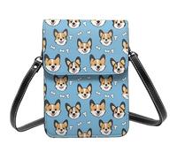 Puppy Corgi - Bolso cruzado pequeño con estampado para mujer, bolso pequeño de piel para teléfono celular