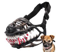 Puppy Costume Latex Mouth Guard Face Scary Dog Muzzle with Teeth Halloween