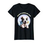 Puppy Don't Look At Me Vintage Camiseta