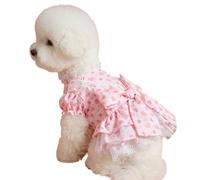 Puppy Dress,Breathable Pink Adjustable - Stylish Pink Heart Pet Skirt Girl Cat Clothes | Charming Aesthetic For All Breed Daily Party Outdoor Walking Photoshoots Summer Spring