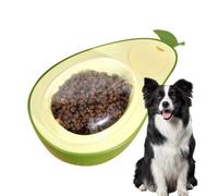 Puppy Feeding Bowl, 690 ml Slow Feeding Double Bowl, aguacate Shape, Anti Choking Cat Food Utensils, Large-Caliber Pet Supplies for Indoor Cats & Small Dogs