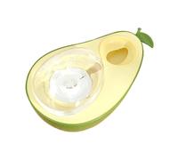 Puppy Feeding Bowl, 690ml Slow Feeding Double Bowl, Avocado Shape Anti-Choking Cat Food Utensils, Large-Caliber Pet Supplies for Indoor Cats, 11.02x7.09x5.51 Inches