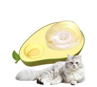 Puppy Feeding Bowl, 690ml Slow Feeding Double Bowl in Avocado Shape, Anti-Choking Food Dish, Sturdy and Non-Slip Design, Large-Caliber Pet Supplies, Perfect for Indoor Pets