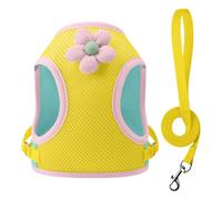 Puppy Harness, Reflective Kitten Harness Vest, Soft Breathable Pet Straps with Cartoon Design, Adjustable Outdoor Gear for Walking, Training, Travel, Beach, 9.06 Inches