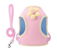 Puppy Harness, Reflective Kitten Harness Vest, Soft Breathable Pet Straps with Cartoon Design, Adjustable Outdoor Gear for Walking, Training, Travel, Beach, 9.06 Inches