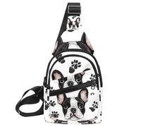 Puppy Head Paw (2) Mochila cruzada para viajes, senderismo, pecho, Multicolor 02, 11.8x7x1.5in/30x18x4cm