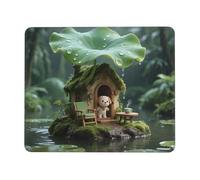 Puppy in Room - Alfombrilla de mouse cuadrada con base de goma antideslizante para computadora doméstica de 8.3 x 10.3 pulgadas