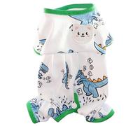 Puppy Jumpsuit 4 Legged | Soft Warm Dog Clothes for Small Breeds | Winter Apparel for Schnauzer/Teddy/Bichon | Belly Wrap Protection (Metro)