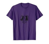 Puppy Love Never Dies - Adorables Amantes de los Perros Camiseta, Hombre, Morado, XL
