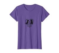 Puppy Love Never Dies - Adorables Amantes de los Perros Camiseta, Mujer, Morado Jaspeado, M