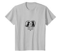 Puppy Love Never Dies - Adorables Amantes de los Perros Camiseta, Niños, Plata, 2 años