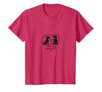 Puppy Love Never Dies - Adorables Amantes de los Perros Camiseta, Niños, Rojo Jaspeado, 2 años