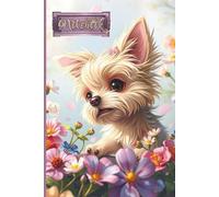 Puppy Notebook 6x9: Lined Journal with 100 Blank Pages | Cute Dog and Colorful Flowers