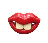 Puppy Pacifier, Funny Dog Chew Toy, Soft Teething Pet Teether, Red Lips Pacifier, Sturdy Bite-Resistant Design, Oral Health Care, Small Size, Ideal for Puppies, Playful Dogs