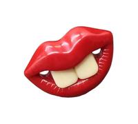 Puppy Pacifier - Funny Red Lips Dog Chew Toy, Small Breed Teething Relief Function, Health Care Performance, Pet Wellness Category, Silicone Red For Small Puppy Dogs Training Home Office Travel