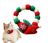 Puppy Plush Collar Necklace, Soft Plush Ball Pet Necklace, Christmas Pet Dress Up Accessories, Cute Candy Hat Pet Collar, Elastic Pet Collar for Cat, Elastic Pet Collar for Dog