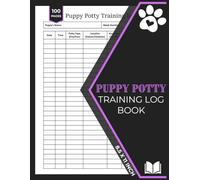 Puppy Potty Training Log Book: Puppy Pee & Poo Training Journal | Dog Toilet Training Record Logbook | 100 Pages