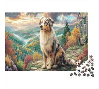 Puppy Running 1000 Piece Fun Present Australian Shepherd Dog for Adults & Kids Activity for Home Gift 70x50cm/1000pcs