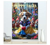 Puppy Tales - Märchen auf vier Pfoten (hochwertiger Premium Wandkalender 2026 DIN A2 hoch), Kunstdruck in Hochglanz: Märchen neu erzählt: Zwölf ... als Schneewittchen, Rotkäppchen & Co.