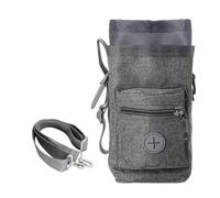 Puppy Training Bag, Large Capacity Dog Snack Container with Built-In Poop Bag Dispenser, 17x13x10cm Pet Treat Pouch with Adjustable Strap for Walking and Outdoor, Gray, Pink, Blue