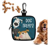 Puppy Treat Pouch, portátil Clear Printed with Clip, 3,93 x 3,93 x 0,39 pulgadas Snack Bag with Secure Hold, Lightweight Fabric with Easy Carry, Accessories for interior Outdoor Travel Beach Pool Park