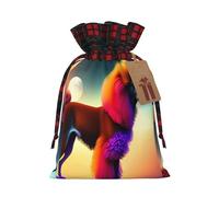 Puppy Waiting To Go Home Holiday - Bolsa con cordón impresa M, bolsa ligera con cordón para almacenamiento y envoltura