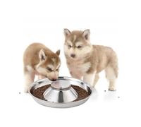 Puppy Weaning Bowl, Stainless Steel Metal Dog Bowls Can Be Used for Multiple Puppies To Eat Water Bowl And Dog Food Bowl At The Same Time (30cm/11.8in