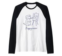 Puppycasso Picasso Cachorro Camiseta Manga Raglan