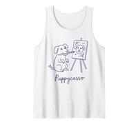 Puppycasso Picasso Cachorro Camiseta sin Mangas