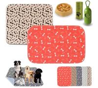 Puppypad Washable Dog Pee Pads, PuppyPad Pee Pads for Dogs with Pheromones, Puppy Pad Reusable ee ads, Durable Leak-Proof & Anti-Slip Pet Training Pads, for Home (C+D,XS(12*12 in))
