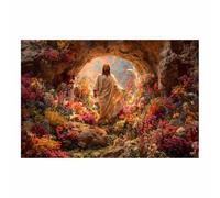 PUQAAEO Arte cristiano Jesús y el mar Murales de Jesús, decoración de baño, adecuados para paredes, dormitorios y decoración de sofá de sala de estar(Multicolor118-80x120cm Sin marco