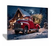 PUQAAEO Arte navideño clásico Árbol de Navidad Obras de arte moderno,decoración navideña para paredes,Sala de estar,oficina,dormitorio,baño,estudiar（dorado122-30x45cm Enmarcado