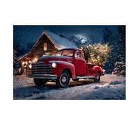 PUQAAEO Arte navideño clásico Árbol de Navidad Obras de arte moderno,decoración navideña para paredes,Sala de estar,oficina,dormitorio,baño,estudiar（dorado122-40x60cm Sin marco