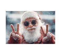 PUQAAEO Arte navideño clásico Papá Noel Obras de arte moderno,decoración navideña para paredes,Sala de estar,oficina,dormitorio,baño,estudiar（rojo66-80x120cm Sin marco