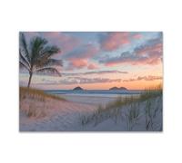 PUQAAEO Impresión en lienzo, Paisaje abstracto magen en lienzo, arte decorativa para paredes de sala, dormitorio, decoración del hogar(Rosa-40x60cm Sin marco