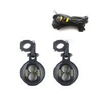 PUQWRIM Faros Delanteros Faros Delanteros Universales Para Motocicleta Proyector LED Faros Antiniebla Luces Conducción Lámparas Auxiliares Focos Faro Delantero(Yellow and wire)