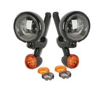 PUQWRIM Faros Delanteros Foco Auxiliar LED DRL 4,5" Para Luz Cruce Soportes Para Luces Antiniebla Para Turismo Para Carretera Luces Direccionales King Faro Delantero(A Black set)