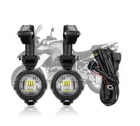 PUQWRIM Faros Delanteros Lámpara Auxiliar LED Para Motocicleta Para R1200GS F800GS ADV Para MT07 Para MT09 CRF1000L África Faros Antiniebla Dobles Luz Conducción Faro Delantero(Light and wire)