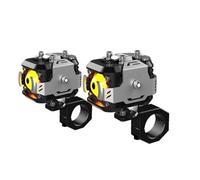 PUQWRIM Faros Delanteros Luces Antiniebla LED Para Motocicleta Vehículo Eléctrico Auxiliar Para Conducción En Carretera Luz Baja Amarilla Foco Superbrillante Faro Delantero(Gray LowBeam-White)