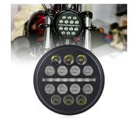 PUQWRIM Faros Delanteros Para Sportster XL 883 1200 Para Dyna 5-3/4" 5.75 LED Faros Delanteros Luz Cruce/alta DRL Faro Delantero