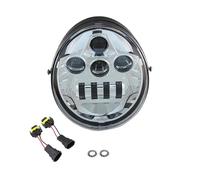 PUQWRIM Faros Delanteros Para V-Rod Para VRSC Para VRSCA Para VRSCAW Para VRSCB Para VRSCF Para VRSCSE Para VRSCR Para VRSCX Luz Delantera Luz Alta Y Baja LED Motocicleta Faro Delantero(Cromo)