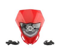 PUQWRIM Faros Delanteros Placa Faro LED Para Motocicleta WR YZ 250 450 Carenado Para Motocross Para Supermoto Para Enduro Accesorios Para Motocross Faro Delantero(Rojo)