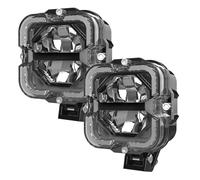 PUQWRIM Foco Trabajo Barra De Luz LED Obra para Coche, Camión Todoterreno, SUV, ATV, Motocicleta, DRL Blanco Y Ámbar, Lámpara Led 12v, Foco Conducción