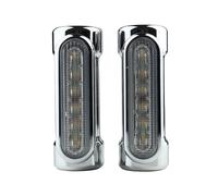 PUQWRIM Luz De Conducción En Zigzag, Barra Carretera Para Motocicleta 2 Colores, Giro Blanco Ámbar Para Victoria Faros De Motocicleta