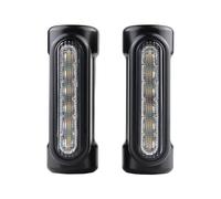 PUQWRIM Luz De Conducción En Zigzag, Barra Carretera Para Motocicleta 2 Colores, Giro Blanco Ámbar Para Victoria Faros De Motocicleta