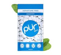 PUR Gum | Chicle Sin Azúcar | 100% Xilitol | Vegano, Sin Aspartamo, Sin Gluten y Apto Para Diabéticos | Chicle Natural Con Sabor a Peppermint, 55 Piezas (paquete de 1)