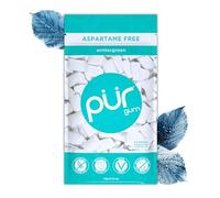 PUR Gum | Chicle Sin Azúcar | 100% Xilitol | Vegano, Sin Aspartamo, Sin Gluten y Apto Para Diabéticos | Chicle Natural Sabor Wintergreen, 55 Piezas (Paquete de 1)