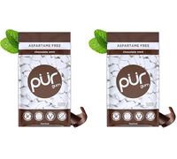 PUR Gum | Chicle Sin Azúcar | 100% Xilitol | Vegano, Sin Aspartamo, Sin Gluten y Apto Para Diabéticos | Chicle Natural Con Sabor a Chocolate Mint, 55 Piezas (Paquete de 2)