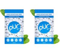 PUR Gum | Chicle Sin Azúcar | 100% Xilitol | Vegano, Sin Aspartamo, Sin Gluten y Apto Para Diabéticos | Chicle Natural Con Sabor a Peppermint, 55 Piezas (paquete de 2)